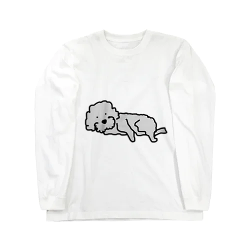 なにか？とちょっ起きるワンさん　犬 Long Sleeve T-Shirt