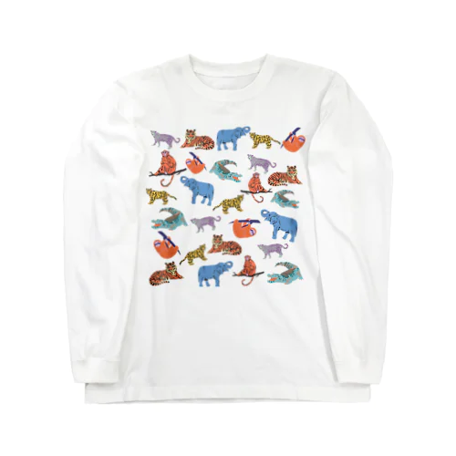 ジャングルの動物たち Long Sleeve T-Shirt