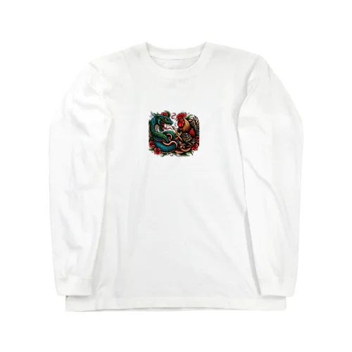 鶏と蛇の喧嘩 Long Sleeve T-Shirt