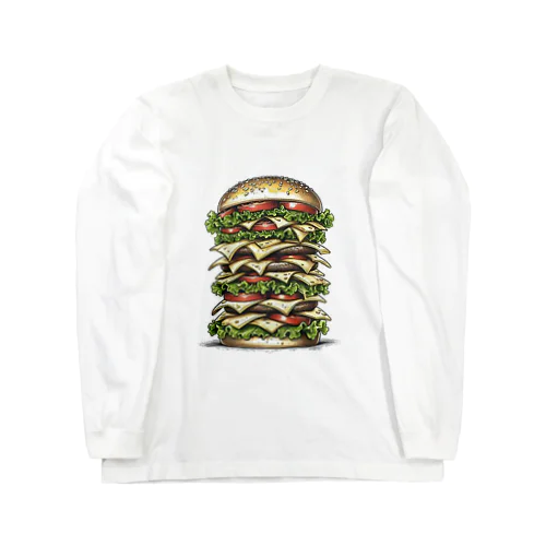 ゾウさんのハンバーガー Long Sleeve T-Shirt