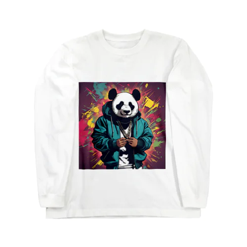 crazy_panda1 ロングスリーブTシャツ