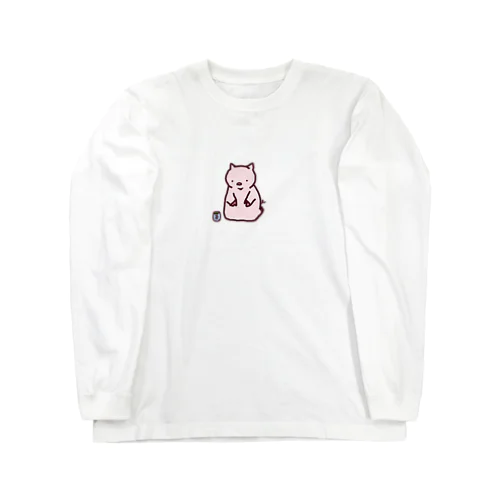 お茶好きなぶたさん Long Sleeve T-Shirt
