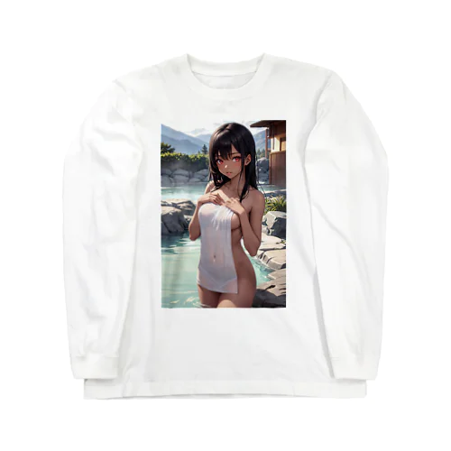 褐色の女の子が贅沢な温泉でまったりと過ごしています。 Long Sleeve T-Shirt