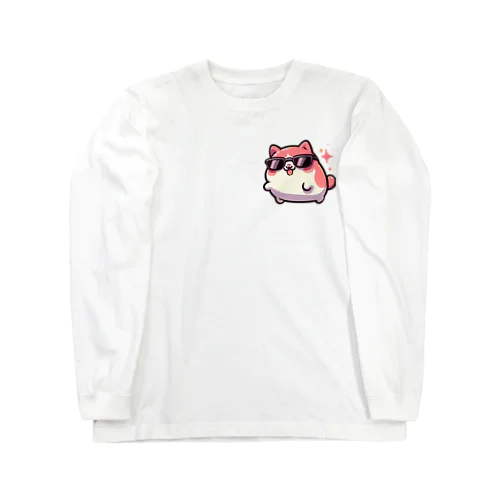 サングラスねこ⑤ ロングスリーブTシャツ