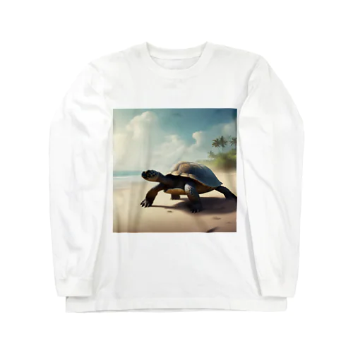 かわいいペットのカメ Long Sleeve T-Shirt