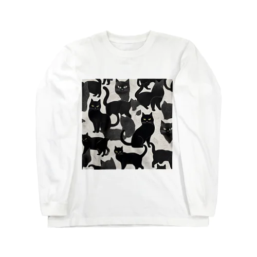 クロネコのドット Long Sleeve T-Shirt