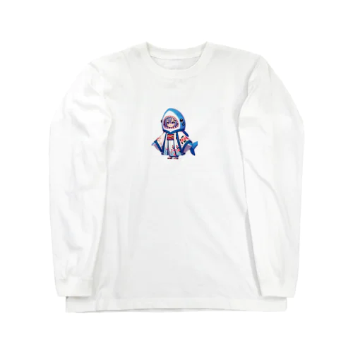 和風サメちゃんグッズ Long Sleeve T-Shirt