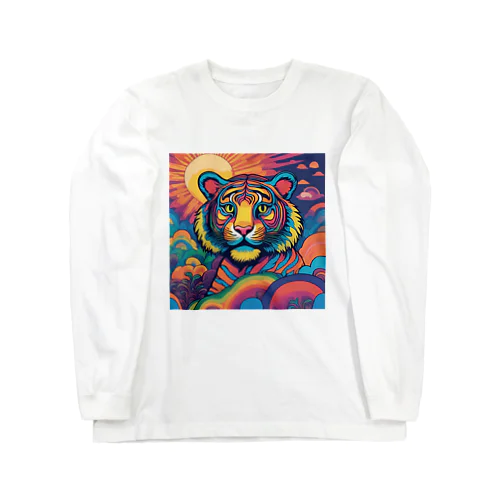 カラフルなトラ Long Sleeve T-Shirt