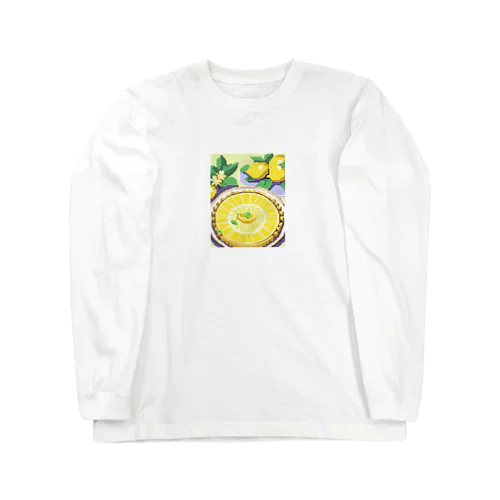 黄色いレモンタルトのような洋菓子 Long Sleeve T-Shirt