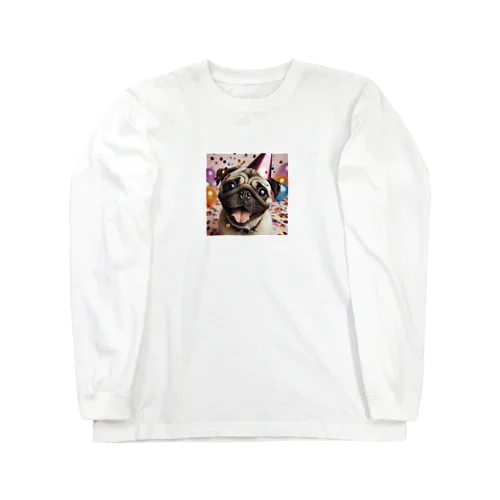 ハッピーパグ Long Sleeve T-Shirt