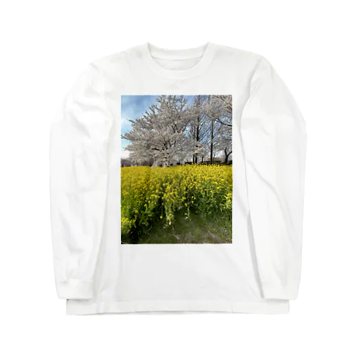 菜の花と桜のKISS Long Sleeve T-Shirt