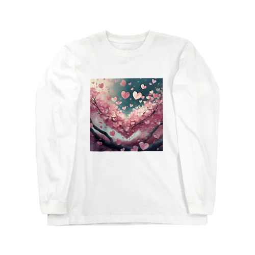 ハートさくら Long Sleeve T-Shirt