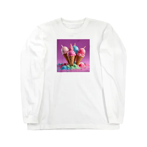 ルンルンアイスクリームン① Long Sleeve T-Shirt