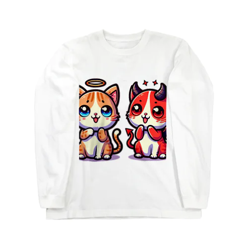 ☆天使猫☆悪魔猫☆ Long Sleeve T-Shirt