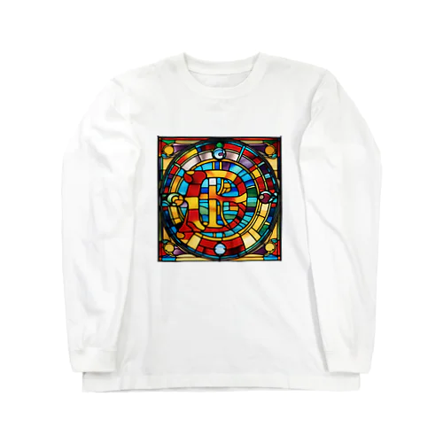 stained glass D ロングスリーブTシャツ