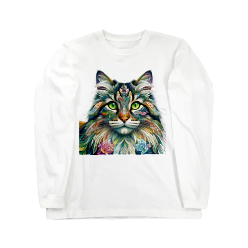 ジオノルウェージャンフォレストキャット　スプリングカラー Long Sleeve T-Shirt