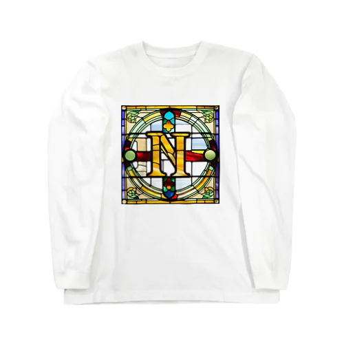 stained glass N ロングスリーブTシャツ