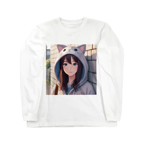 猫パーカーの女の子(19) Long Sleeve T-Shirt