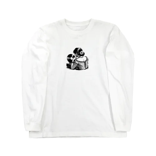 音楽を聴く女の人 Long Sleeve T-Shirt