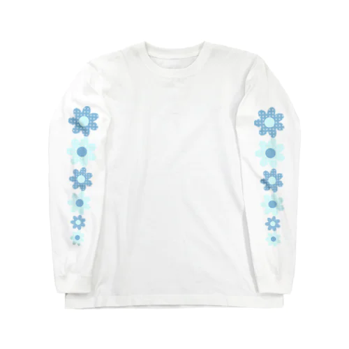 レトロ風花(ドット)B縦 Long Sleeve T-Shirt