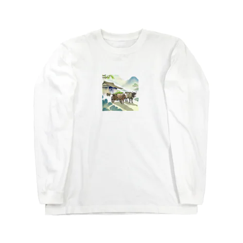 牛車　その一 Long Sleeve T-Shirt