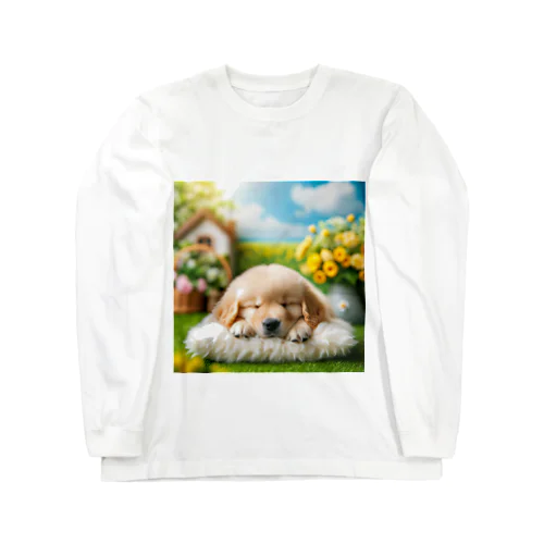 ゴールデンの子犬 ロングスリーブTシャツ