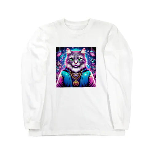 イケ猫DJ ロングスリーブTシャツ