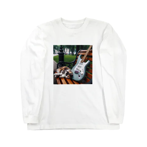 ネコとストラト Long Sleeve T-Shirt