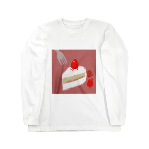 ショートケーキもじゃ Long Sleeve T-Shirt