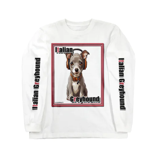 集まれ犬好き / Gathering Dog Lover (Italian greyhound) ロングTシャツ・パーカーなど ロングスリーブTシャツ
