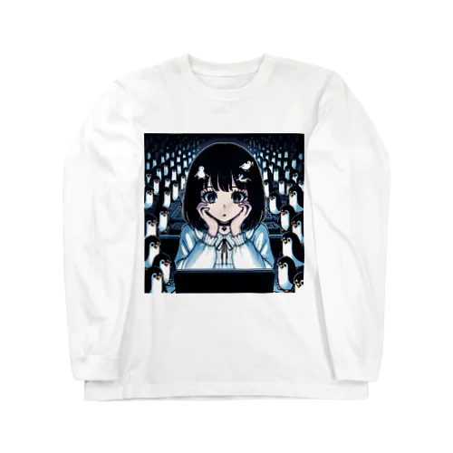 インターネットに夢中な女の子 Long Sleeve T-Shirt