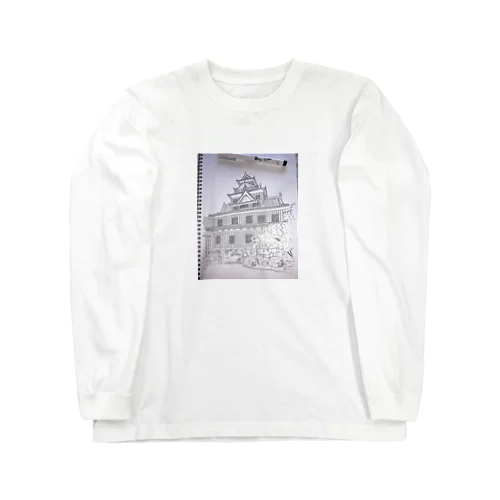 岡山城ペンアート Long Sleeve T-Shirt