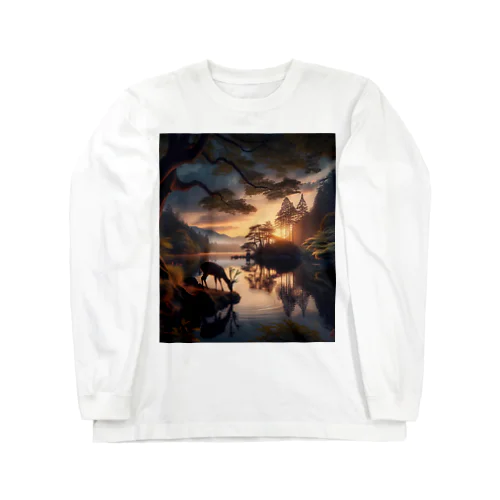 湖畔の鹿 Long Sleeve T-Shirt