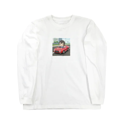 オープンカーでウィンク＠サラリーマン Long Sleeve T-Shirt