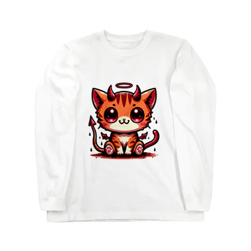 ♪地獄から召喚された悪魔猫♪ ロングスリーブTシャツ