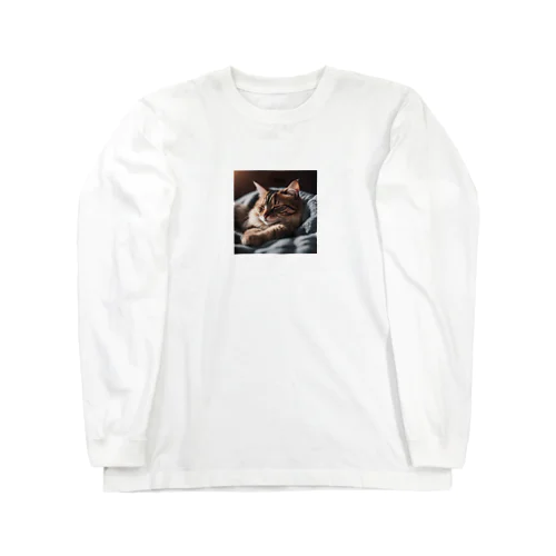 寝ている猫 Long Sleeve T-Shirt