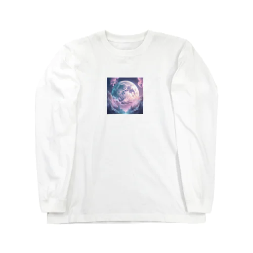 夜の満月　輝き Long Sleeve T-Shirt