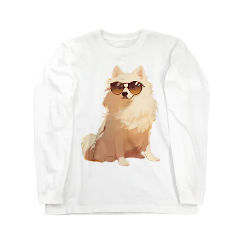 サングラスをかけた、かわいい犬 Marsa 106 ロングスリーブTシャツ