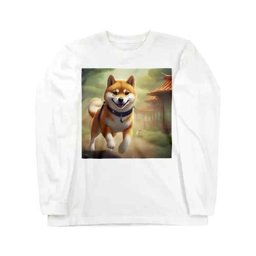 やんちゃな柴犬 ロングスリーブTシャツ