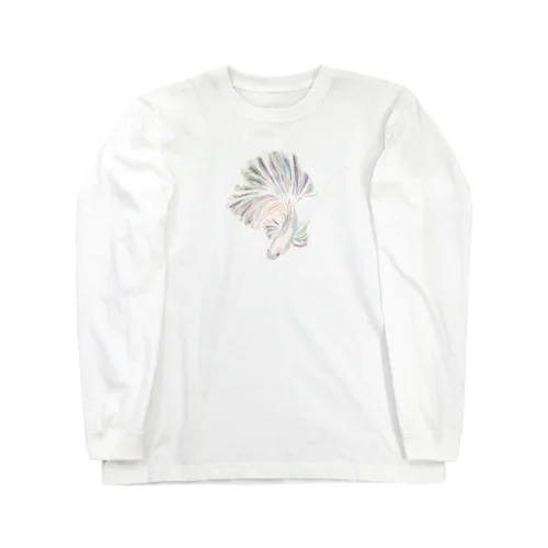 白いベタ Long Sleeve T-Shirt