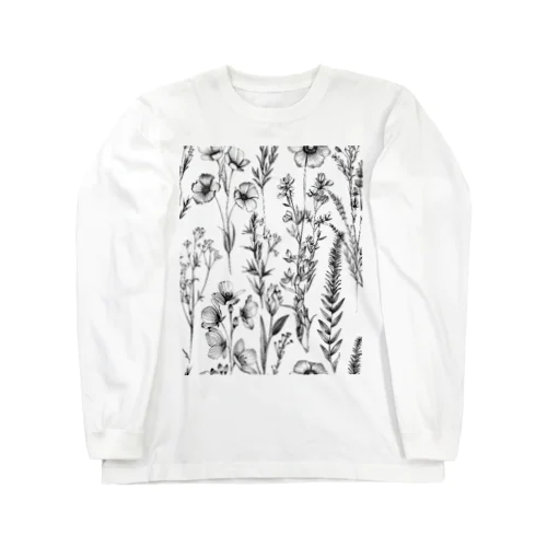 モノクロームの植物図鑑 Long Sleeve T-Shirt