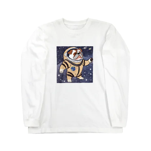 宇宙飛行士ブルドックン ロングスリーブTシャツ