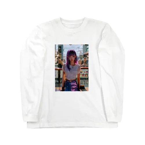 スタイリッシュでカッコいい女性 Long Sleeve T-Shirt