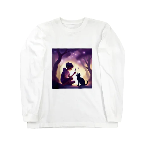 猫と男の子 Long Sleeve T-Shirt