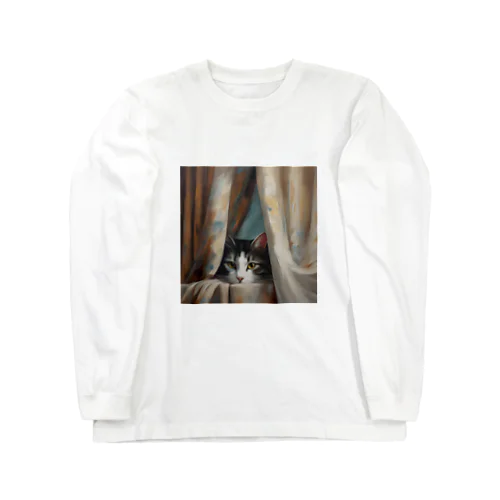 窓辺の覗き猫🐱 Long Sleeve T-Shirt