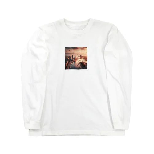 都会の夕暮れ Long Sleeve T-Shirt