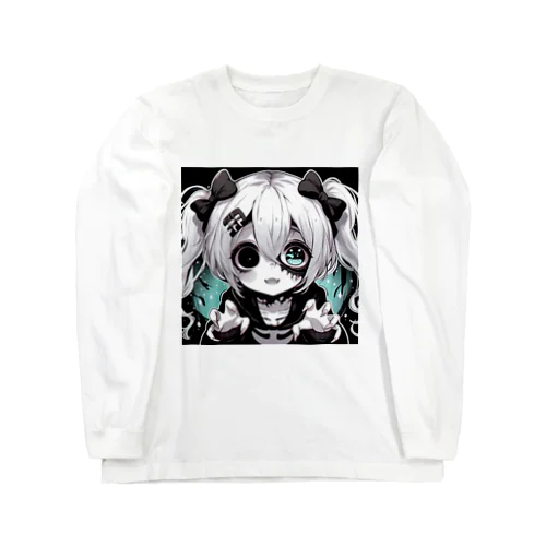 ホラー　かわいいグール１ ロングスリーブTシャツ