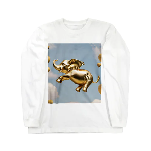 空飛ぶ黄金の象 Long Sleeve T-Shirt