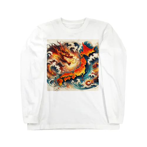 激しい風が振る中、ひたむきに突き進む日本の魂。 Long Sleeve T-Shirt