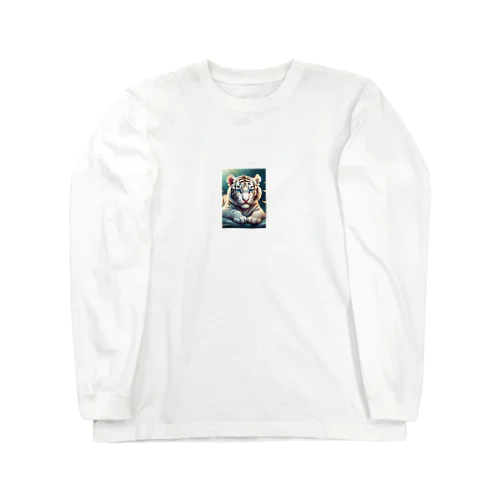 可愛いホワイトタイガー Long Sleeve T-Shirt